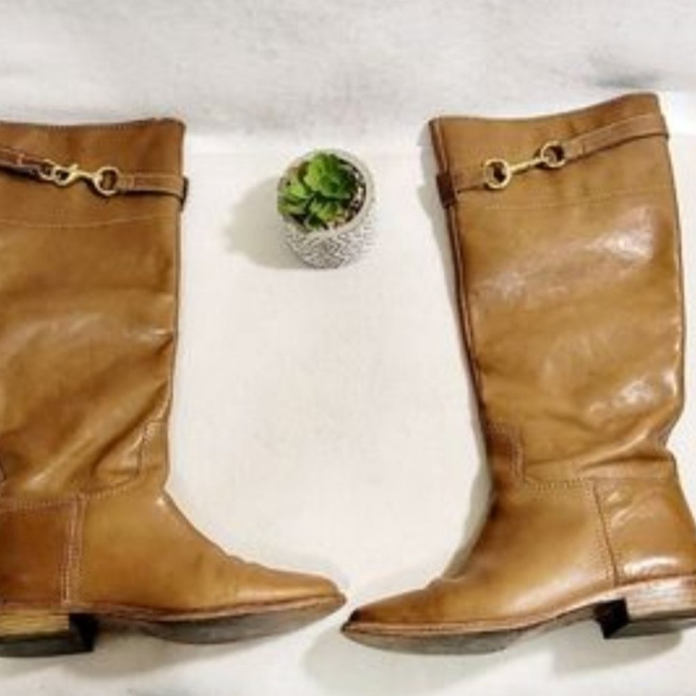 Coach Laguna Distressed Riding Boots Size 7.5